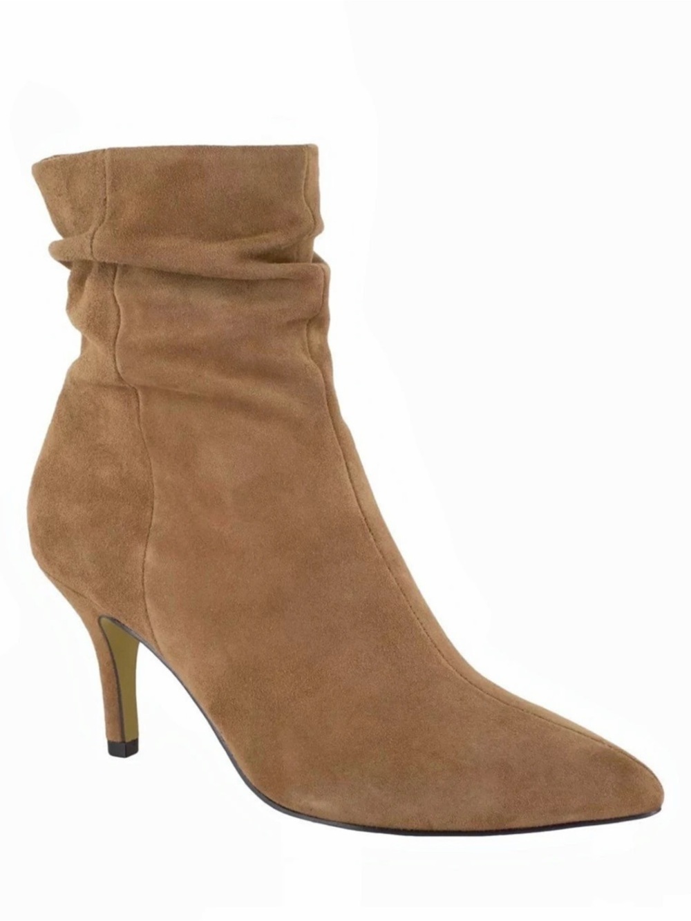 Danielle Saddle Kids Women’s Tan Suede Ankle Boots Size 9M Pointed Toe
